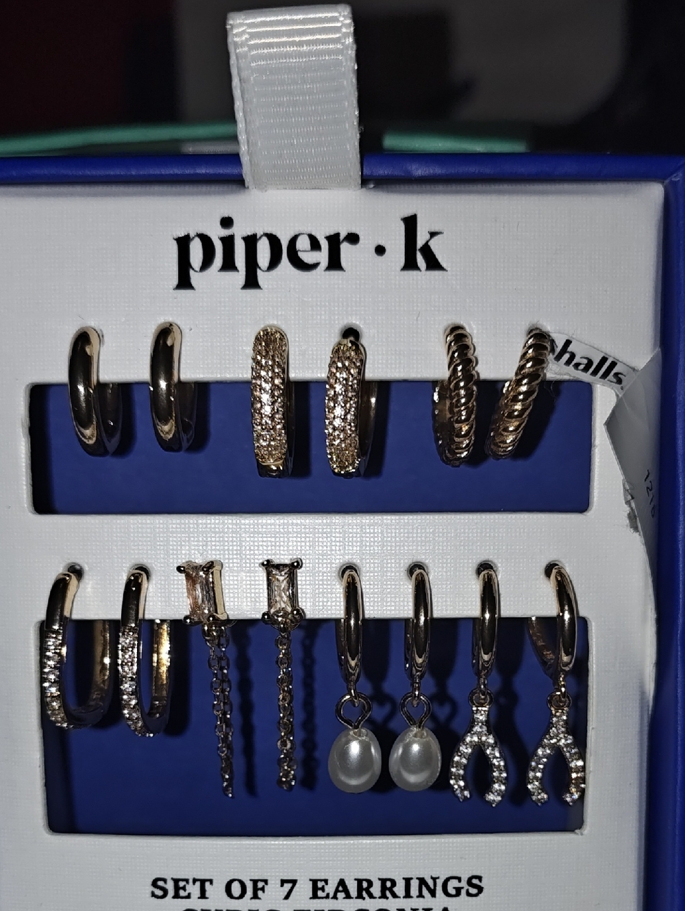 piper•k Gold Mixed Hoop & Drop Earring Set - Gold